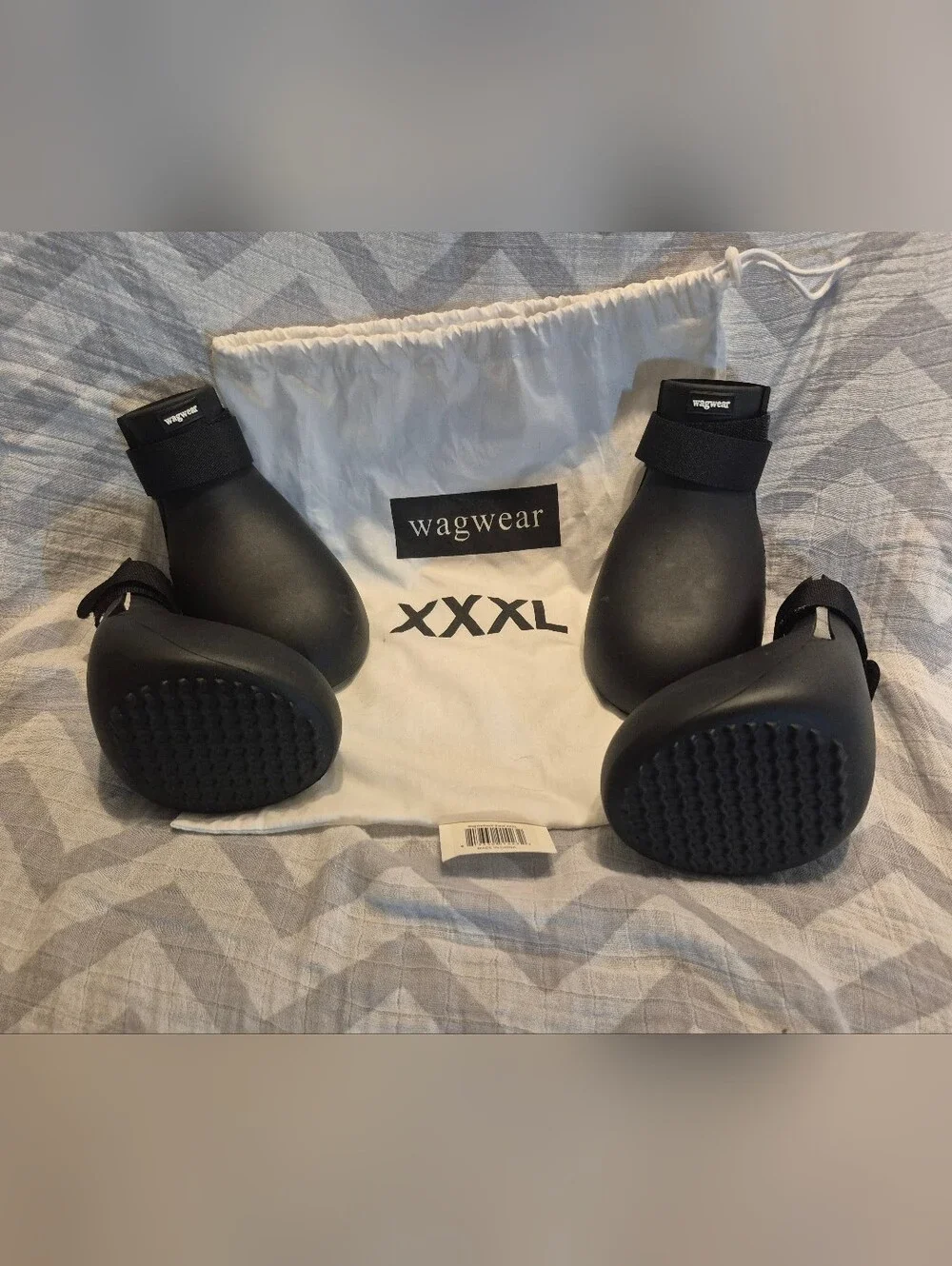 Wagwear XXXL Protective Dog Boots - Black (Set of 4)